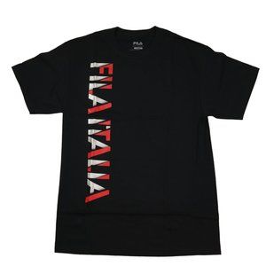Fila t-shirt in black color / short sleeve / graphic fila tee